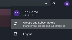 Screenshot der Group- und Subgroup-Organisationsstruktur von ticura